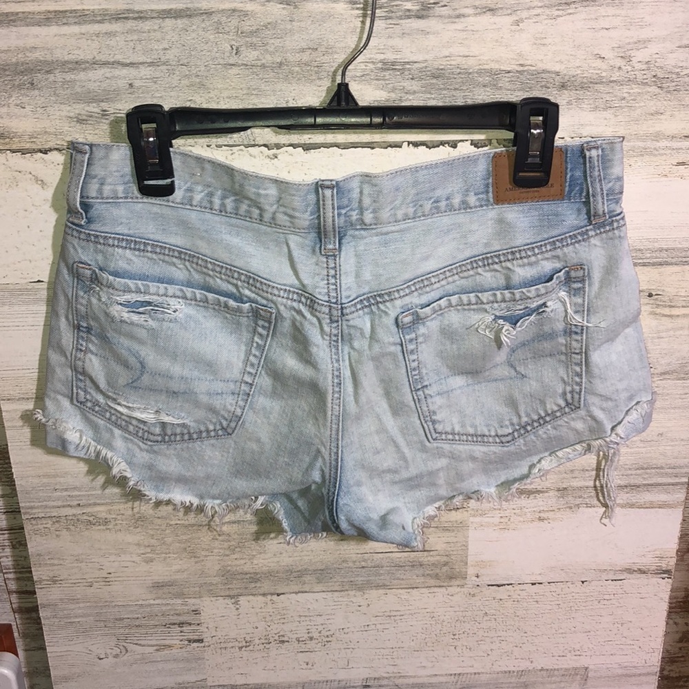 American Eagle distressed shorts size 8 Tom girl shortie shorts jean shorts - Picture 4 of 7
